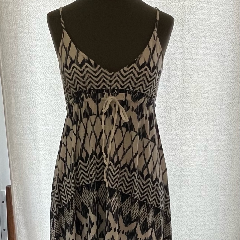 Roxy Blue & Cream Patterned Maxi Dress